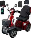 Heavy Duty Mobility Scooter For Seniors With 450 Lb Capacity, 500W Motor, 12 MPH Top Speed, 25 To 37 Mile Range, USB Charging Port
