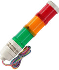 Industrial Signal Tower Light with Multi Color LED Indicator and Built In Buzzer for High Brightness Alerts in Noisy Environments AC 110 120V