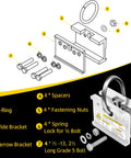 No Fuss Two Way Standing Seam Roof Anchor With Heavy Duty Five Thousand Pound Lock And Smooth Galvanized Rig for Metal Roofs parts diagram.