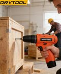 Slick Heavy Duty 152 Piece Tool Set With 12V Cordless Drill and Portable Carry Case in use drilling into wood