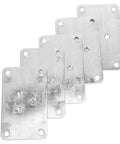 25 Pack Thick Iron Table Leg Plates Heavy Duty Furniture Feet Connectors For Wobbly Couches And Dining Tables Easy DIY Installation, set of 5 plates.