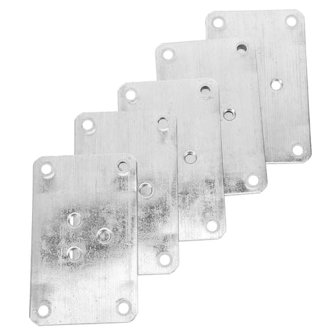 25 Pack Thick Iron Table Leg Plates Heavy Duty Furniture Feet Connectors For Wobbly Couches And Dining Tables Easy DIY Installation, set of 5 plates.