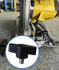 Heavy Duty 4 Pack Rip Fence Lock Knobs And Easy Grip Edge Guide Handles For Cordless Circular Saws Replaces 313678001 close-up of knob on saw