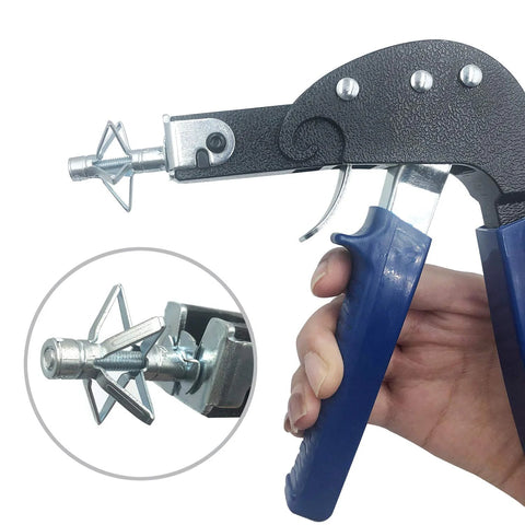Wall Anchor Setting Tool With 18Pcs Molly Bolt Hollow Drive Screws Assortment Kit Heavy Duty Anchor Gun For Cavity Anchors And Plasterboard Fixing Fast Precision Drive For Drywall Installation And Secure Anchoring close-up