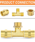 Brass NPT Pipe Cap Set One Eighth Through Three Quarters Inch Female Thread Socket End Caps Plugs Fittings Ten Pieces shown in connection view
