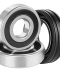 Rock Solid Washing Machine Tub Bearing Replacement Kit For A No Sweat Laundry Grind Nbr Double Rubber Shield Ball Bearings Compatible With Whirlpool W10435302 W10447783 With Gasket, showing bearings and gasket.