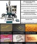 Fully Automatic Hot Stamp And Debossing Press For PVC Cards Leather Wood Paper Digital Screen front view with detailed control panel.
