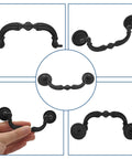 4 Pack French Provincial Drawer Pulls Antique Black With Mounting Screws, vintage handles for kitchen cabinets and dressers