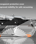 Transparent protective cover of Heavy Duty Portable Circular Bench Saw Featuring 2000W Pure Copper Workhorse Motor for safe vacuuming.