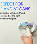 Installing BR30 LED Recessed Light Bulbs 11W to 85W Equivalent Dimmable Daylight 5000K in 5 and 6 inch recessed cans