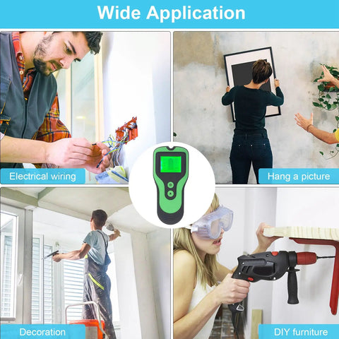 Generic Stud Finder Wall Scanner, 5 Modes LCD Display with Sound Alarm used for electrical wiring and hanging pictures.