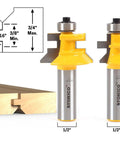 Tongue And Groove Router Bit Set For Wood Flooring, 2 pc, 1/2 inch shank, premium C3 carbide blades, table mount router only