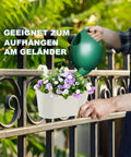 Cool Oval Metal Railing Planters For Outdoor Plants Three Pack With Detachable Hooks And Drain Holes Hanging Flower Pots
