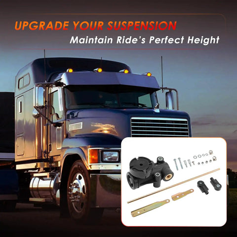 Two Bellows Height Leveling Valve Kit For Truck Air Suspension With 1 Quarter Inch NPT Port Replaces F245563 Compatible With Hadley H00600P And Mack 20QE2373 Works For Left Or Right Install Easy Height Control No Fuss Leaks