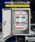 Tough As Nails NEMA 4x Steel Enclosure 20 X 12 X 10 Inches open showing electrical connections inside for effective power management.