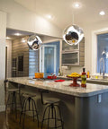 Modern kitchen with Six Inch LED Retrofit Downlight 650 Lumen Dimmable Soft White 2700K illuminating the countertop