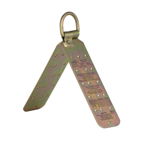 Rooftop Safety Kit With 50 Foot Vertical Lifeline Assembly, Reusable Temporary Anchor, displaying metal structure for secure attachment.