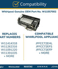 Genuine OEM Refrigerator Ice Maker Assembly Replacement For DIY Friendly Install Replaces W11414318 W11262316 W11091220 W11391035