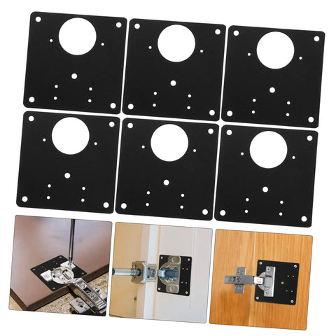 Six Pack Cupboard Hinge Repair Plates Kit For Quick Install Quiet Kitchen Cabinet Door Fix Secure And Stylish Cabinetry Hardware For No Slam Operation displayed.