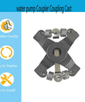 Replacement Water Pump Coupler For Series 100 NFI HV Two Inch In Line Pumps Cast Iron One Half Inch By One Half Inch Spring Type