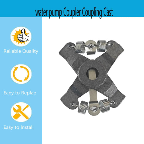 Replacement Water Pump Coupler For Series 100 NFI HV Two Inch In Line Pumps Cast Iron One Half Inch By One Half Inch Spring Type