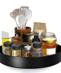 Heavy Duty 12 Inch Metal Lazy Susan Organizer With 360 Degree Spin Anti Rust Turntable with spices and utensils