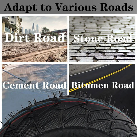 Heavy Duty 10 Inch Caster Set Of 4, Industrial Pneumatic Swivel Wheels with dual locking side brakes, suitable for various road types.