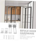 1Set Bifold Door Hardware Kit for Sliding Doors With Roller Replacement Parts and Durable Track System displayed in front view