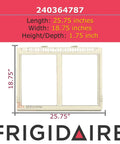 OEM Drawer Cover Replacement For Fridge Drawers 240364787 with dimensions 25.75x18.75x1.75 inches