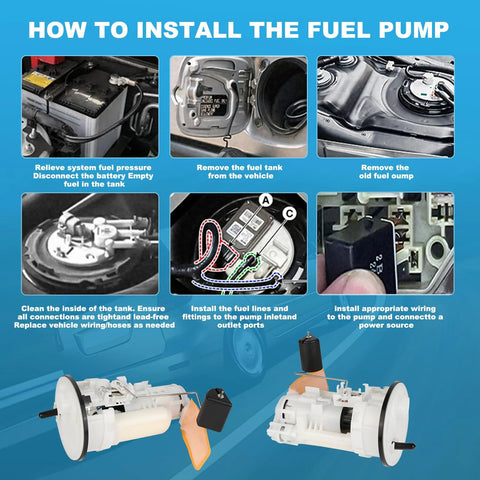 Step-by-step guide for installing Drop-In Electric Fuel Pump Module Assembly For Toyota Corolla And Chevy Prizm 1998-2002