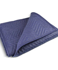Folded 7-Pack Heavy Duty Padded Moving Blankets 72 By 40 Inches Non-Woven Packing Blankets showing zig-zag stitching detail.