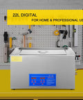 22L Ultrasonic Industrial Cleaner With Digital Timer And Heater, 40kHz Professional Ultrasonic Cleaning Machine in a workshop