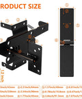 Heavy Duty Gate Hinge And Self Locking Latch Set For Wood Fence Two Pack Auto Lock Gravity Latch Keeps Gate Secure In Windy Weather No Manual Latching Required, black steel hinge and latch size diagram