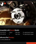 Rear Wheel Bearing And Hub Assembly With Five Lug For Mazda 3 2014 To 2018 And Mazda 3 Sport 2014 To 2018 Heavy Duty