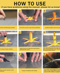 Windshield Chip Repair Kit with Fast Curing Resin for Quick Fix of Star Shaped and Bull Eye Cracks on Car Windows No Mixing Required Upgraded Injection Head and Vacuum Design Delivers Durable Glass Repair In Minutes instruction steps