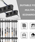 4 Pack Wall Mounted Fishing Rod Holders With EVA Foam For Garage Boat Wall Or Ceiling Storage, Vertical Rod Rack installed