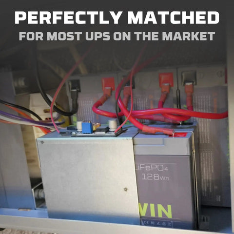 12V LiFePO4 BT10 Battery With Built-In BMS 128Wh Portable UPS Backup installed in power setup