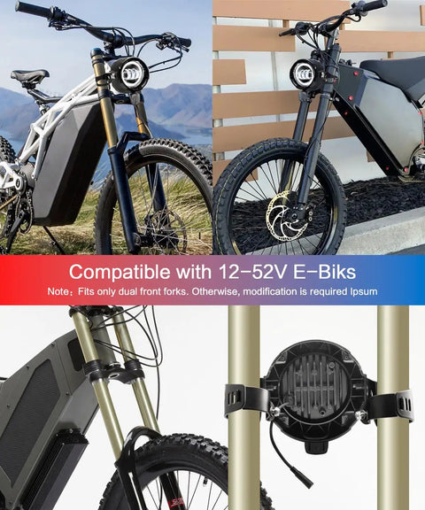 LED Ebike Headlight With White Halo For Super73 S2 SE S2 Laguna And Brooklyn R SE 2021 Models on mountain trail