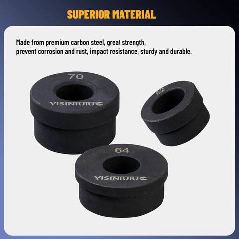 Pro Transmission Bushing Driver Kit For GM 700R4 4L60 4L60E 4L65E Transmissions, showing carbon steel bushings labeled 70, 64, 62