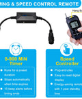 Timing and speed control remote for a Heavy Duty Reciprocating Linear Actuator With Precision Timing And Variable Speed Controller.