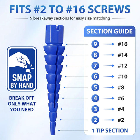 30 Piece Wood Anchor Repair Kit For Stripped Screw Holes Multicolor ABS Inserts For Tightening Loose Hinges Cabinets Drawers Shelves And Furniture DIY Fixes No Fuss Easy Install, 9-section guide