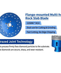Rock Solid 12Pc Brazed Diamond Tile Hole Saw Kit M14 Set For Cutting Marble, Stone, Ceramic, Brick And Glass with 125mm blade