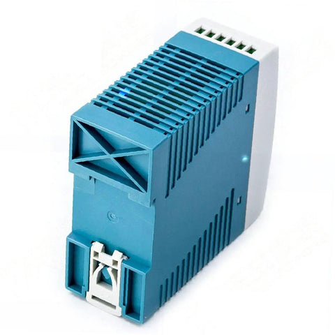 Straight Up Industrial Grade Switching Power Supply Delivering 12V At 5A For Led Arrays Telecom Rigs And Control Panels, side view
