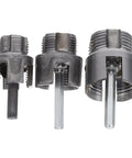 Popetpop 3 Pcs Pvc Pipe Threading Kit featuring internal external thread cutter set with three sizes for electric drill.