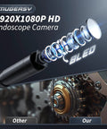 Endoscope Camera With Light For Inspections And Tight Spots Pro Grade Tool 4.3 Inch IPS Screen Delivers 1920P HD Video 8 LED Lights