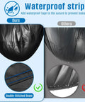 Comparison of waterproof tape on Heavy Duty 500D Oxford Waterproof Patio Loveseat Cover For 2 Seat Sofa 51W 27D 35H