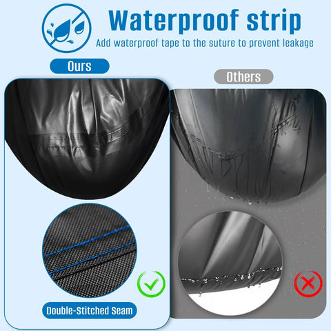 Comparison of waterproof tape on Heavy Duty 500D Oxford Waterproof Patio Loveseat Cover For 2 Seat Sofa 51W 27D 35H