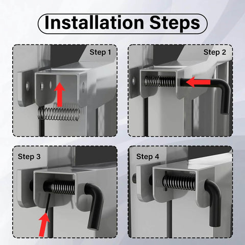 Installation steps for Beefed Up Trailer Gate Latch Kit For Carry On Utility Trailers 819T Spring Replacement Heavy Duty
