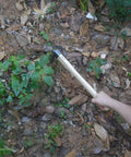 Using Carbon Steel Hand Mattock Pick For Gardening And Farming, Heavy Duty Forged Blade With Angled Edge, against soil and weeds
