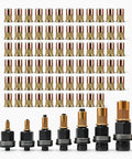 Carbon Steel Rivnut Kit With M3 Through M12 Rivet Nuts And Replacement Mandrels 77 Piece Set For Rivnut Installation And Quick Repair Hand Riveter Tool Accessories, M3-M12 mandrels